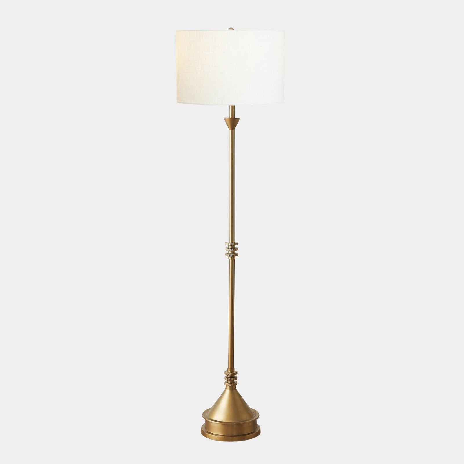 Global Views Gear Antique Brass Floor Lamp