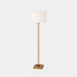 Global Views Franklin Antique Brass Glass Tube Floor Lamp