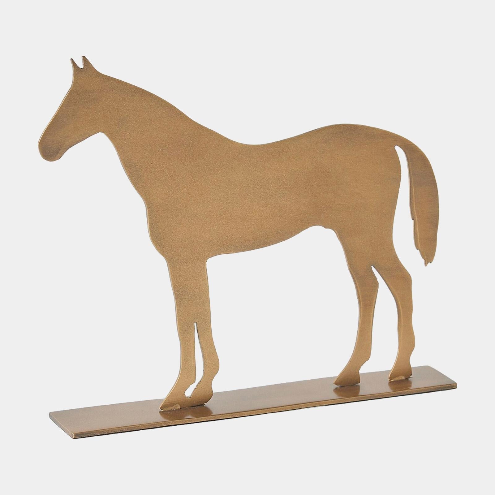 Global Views Antique Brass Horse Sculpture
