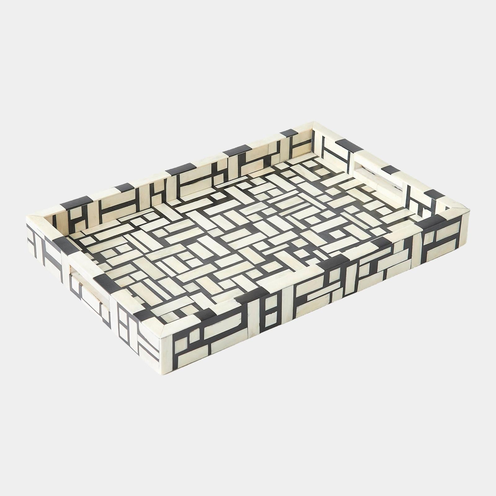 Global Views Kris Inlaid Black Tray