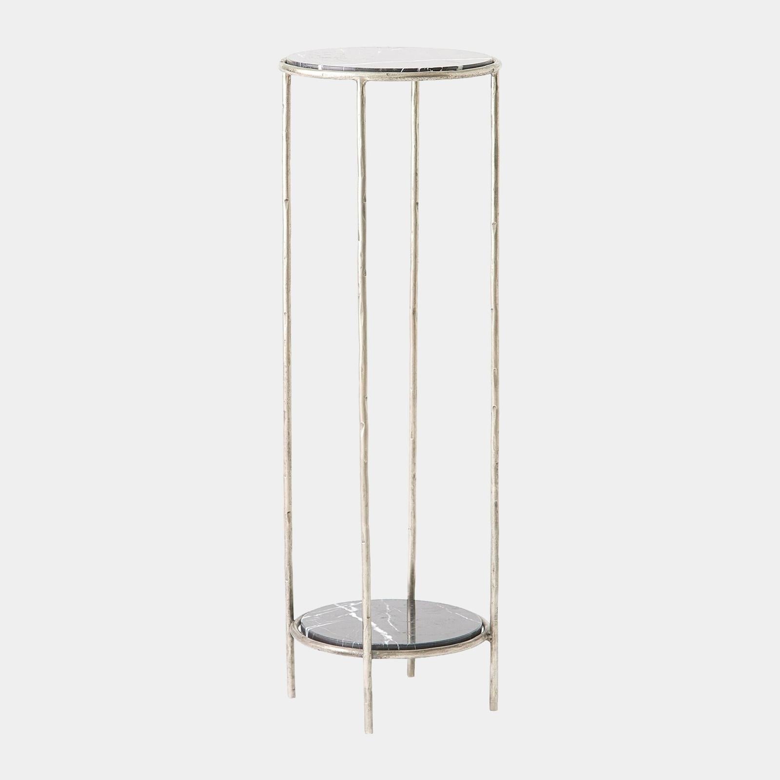 Global Views Nicky Iron Pedestal Table