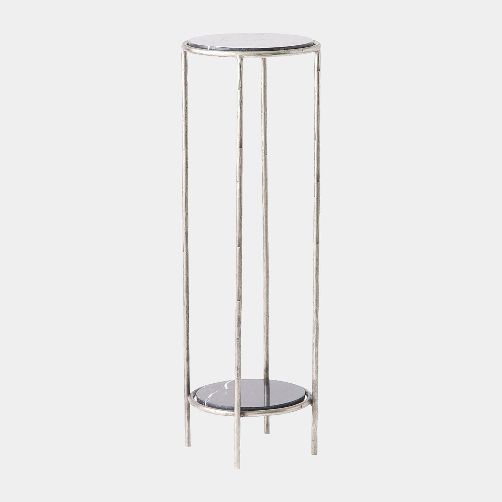 Global Views Nicky Iron Pedestal Table