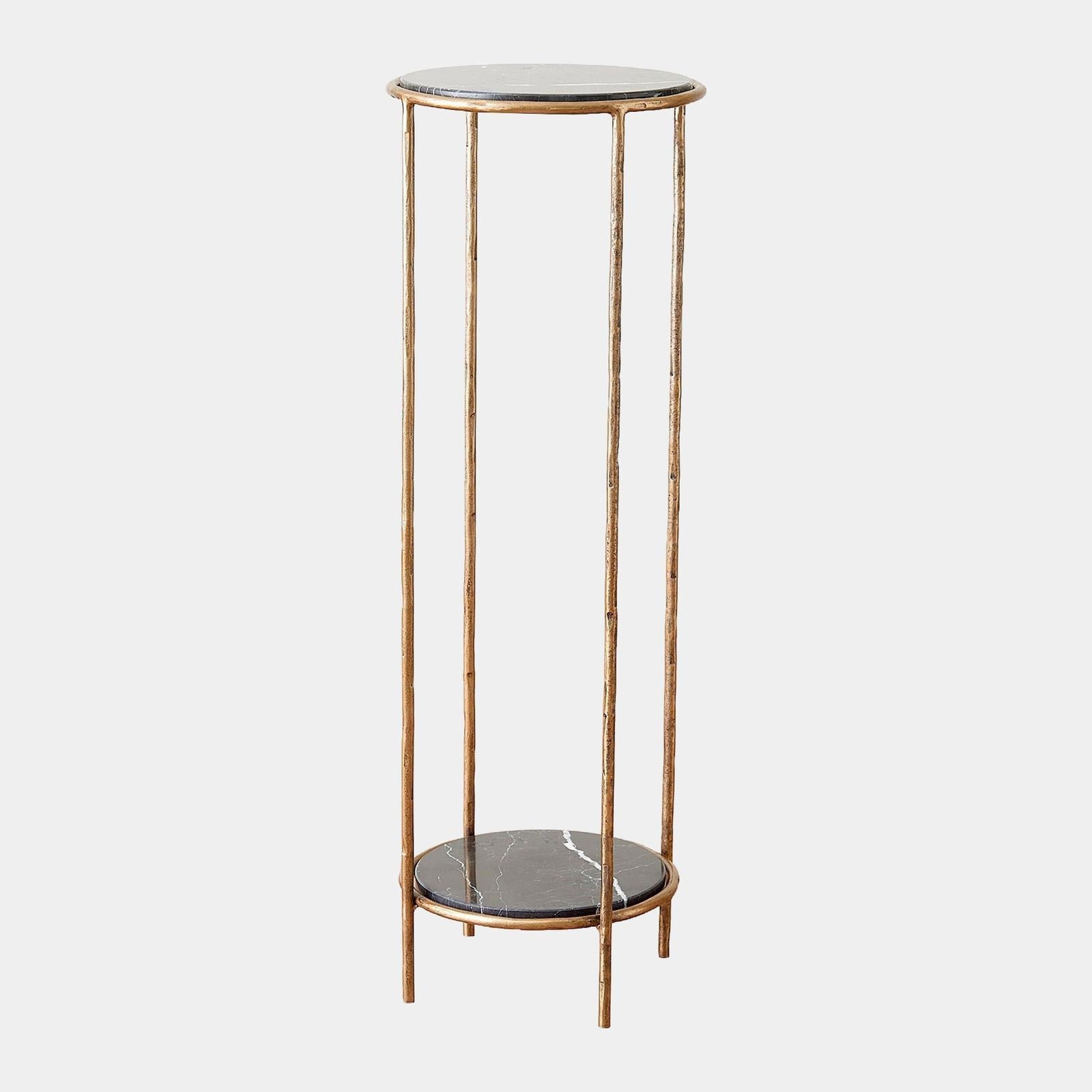Global Views Nicky Iron Pedestal Table