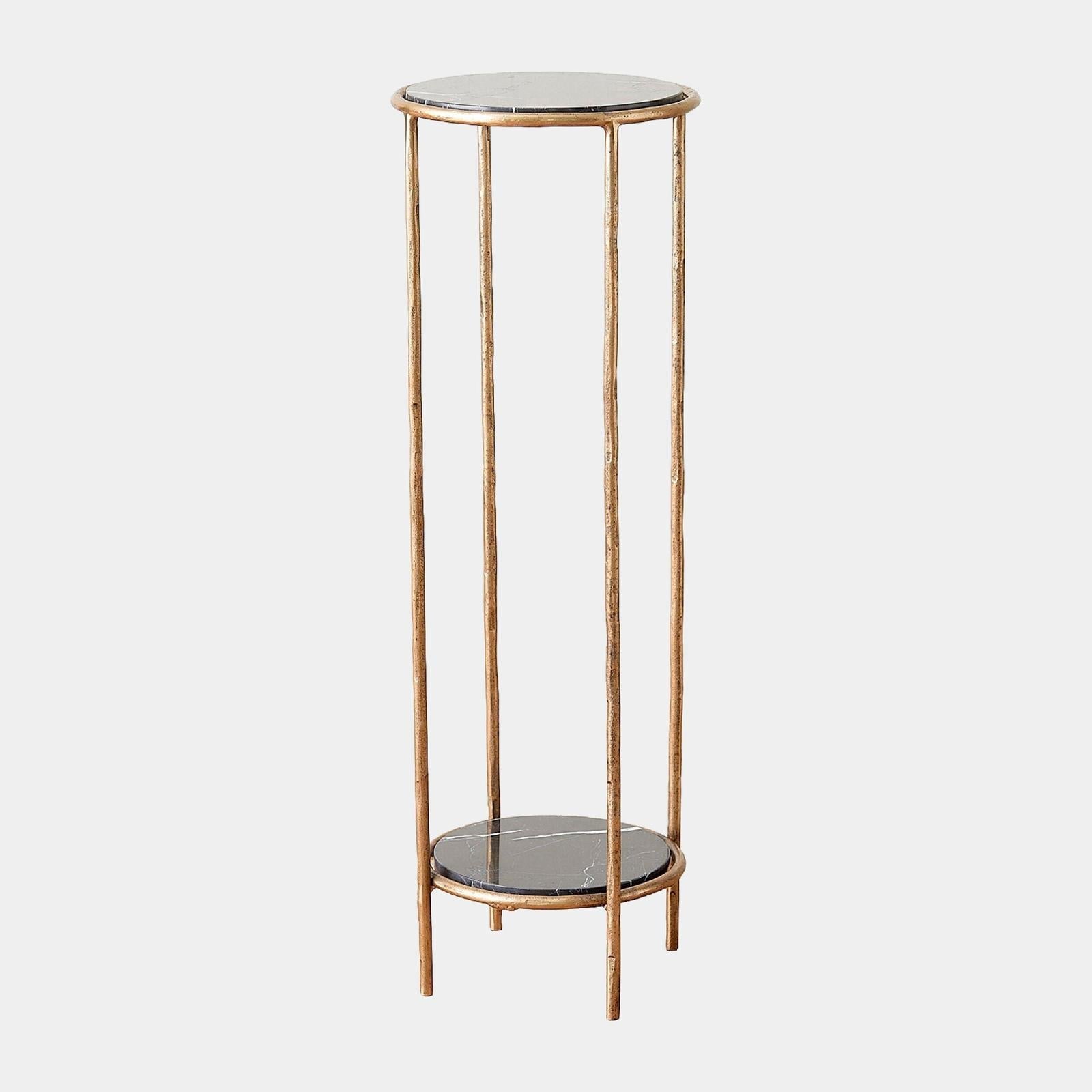 Global Views Nicky Iron Pedestal Table