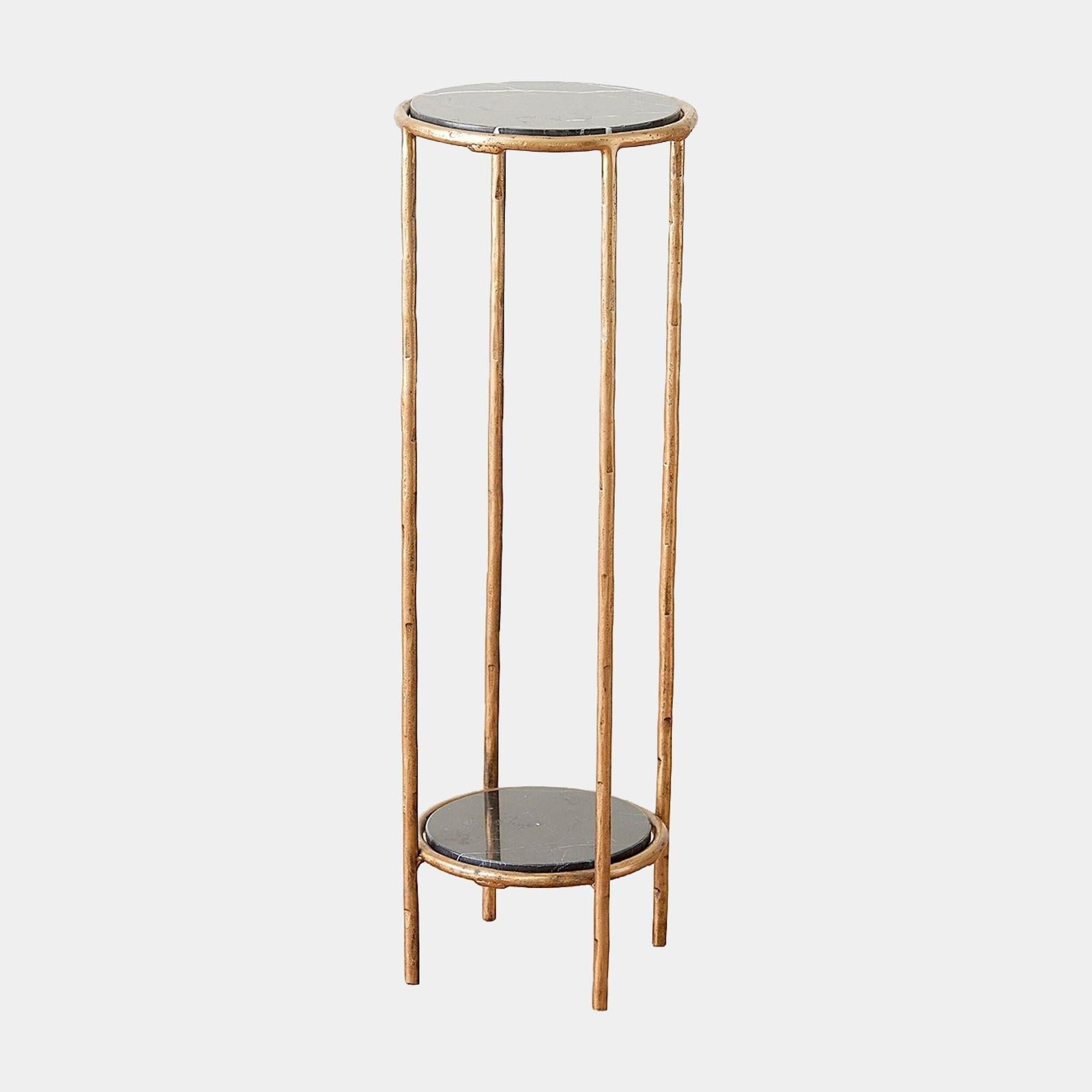 Global Views Nicky Iron Pedestal Table