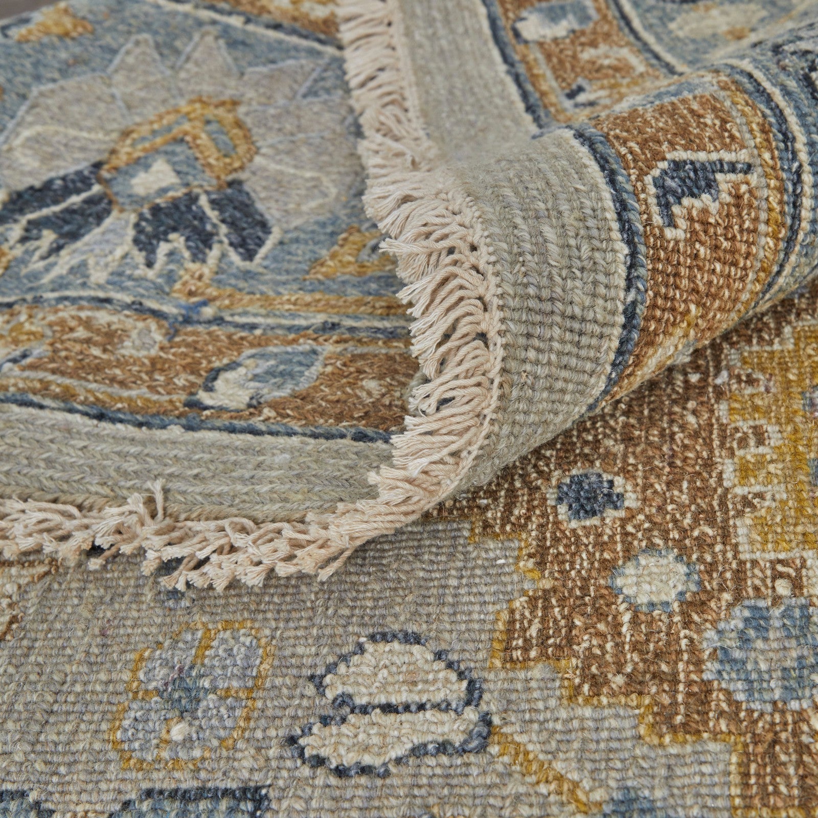Feizy Corbitt 0612F Traditional Oriental in Blue/Brown/Gray