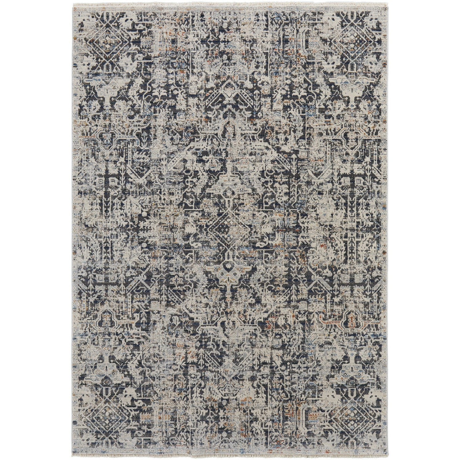 Feizy Kaia 39HUF Transitional Distressed in Ivory/Gray/Taupe