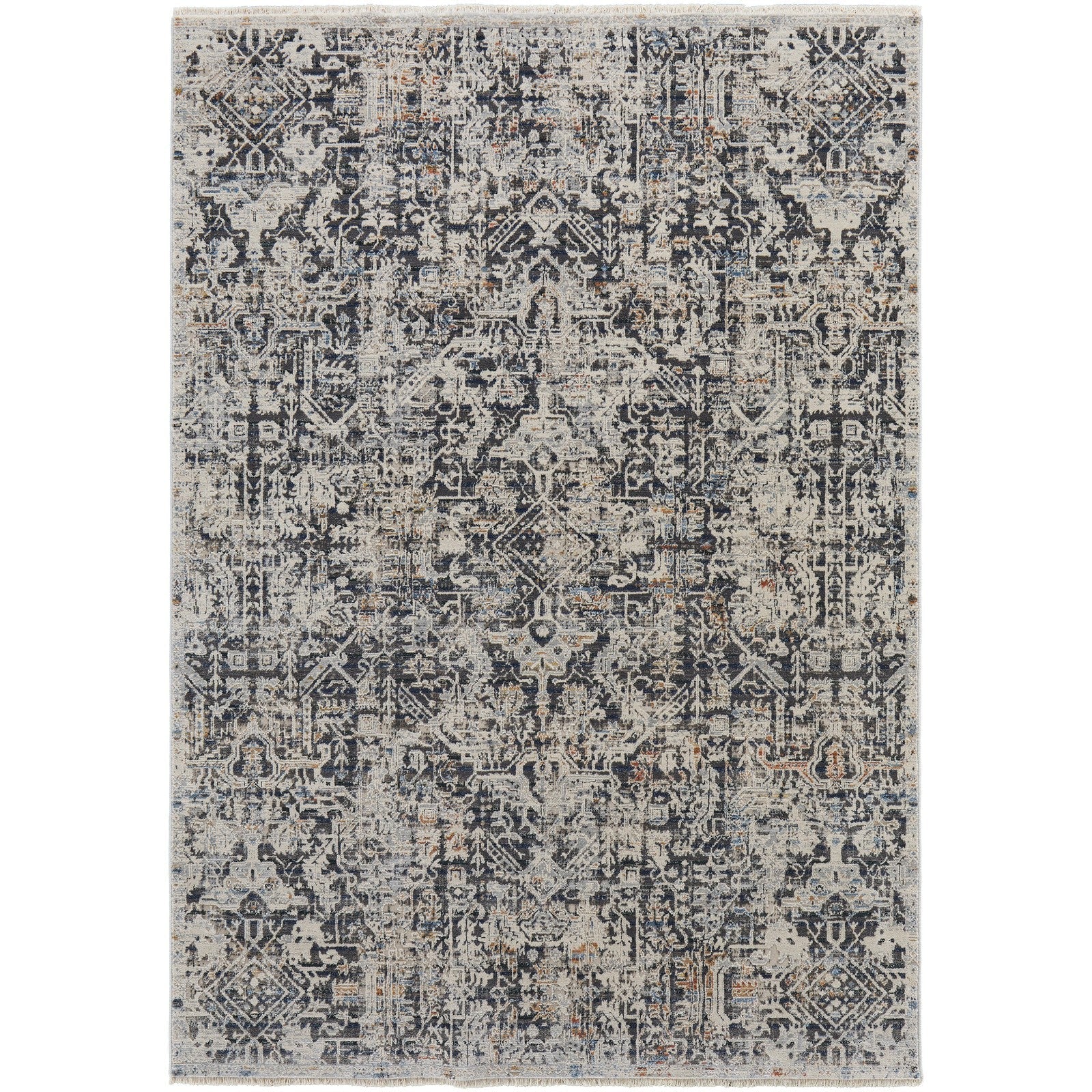 Feizy Kaia 39HUF Transitional Distressed in Ivory/Gray/Taupe