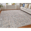 Feizy Pasha 39M6F Transitional Distressed in Ivory/Blue/Tan