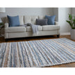 Feizy Mynka 39IEF Transitional Stripes in Ivory/Blue/Orange