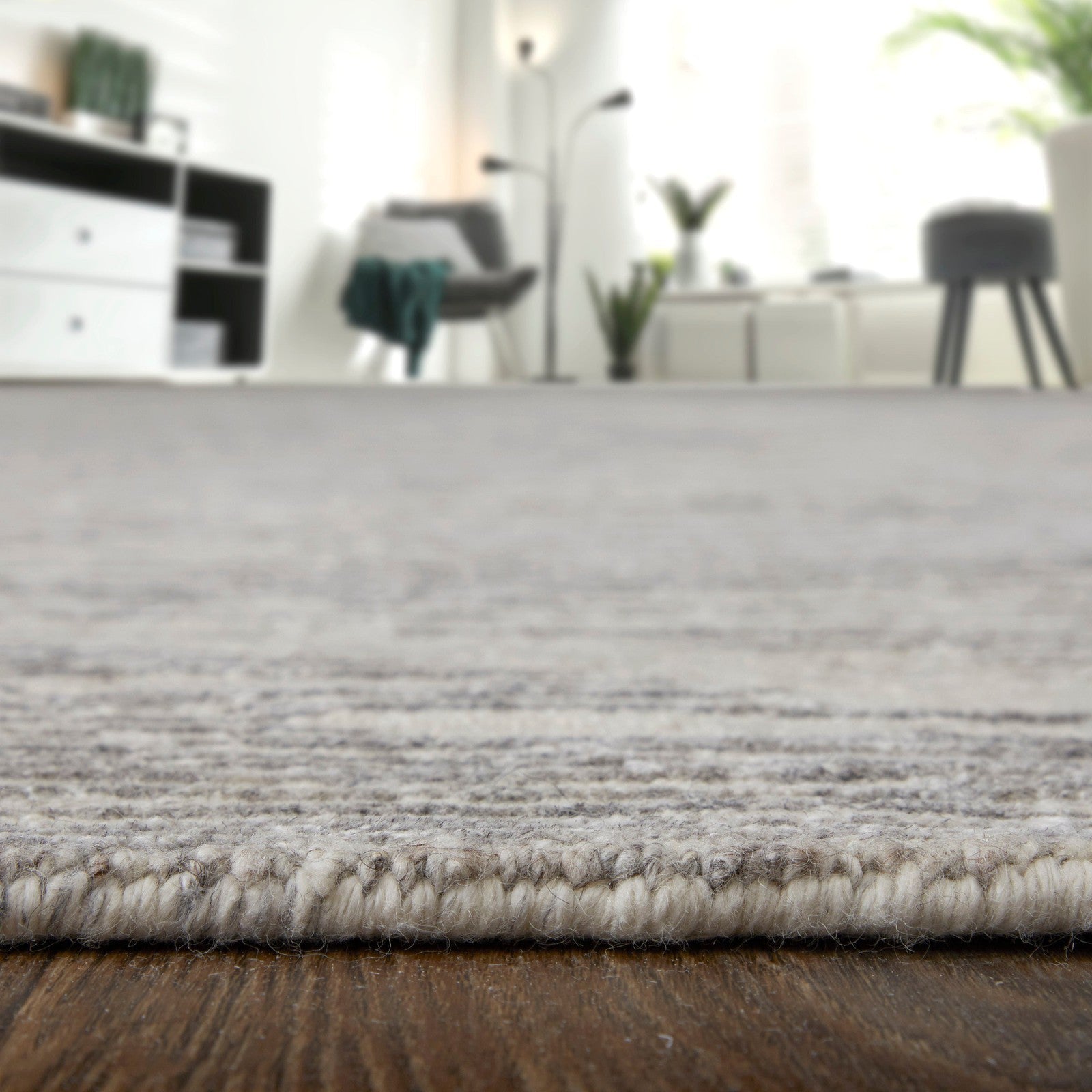 Feizy Brighton 69CHF Modern Abstract in Ivory/Taupe/Silver