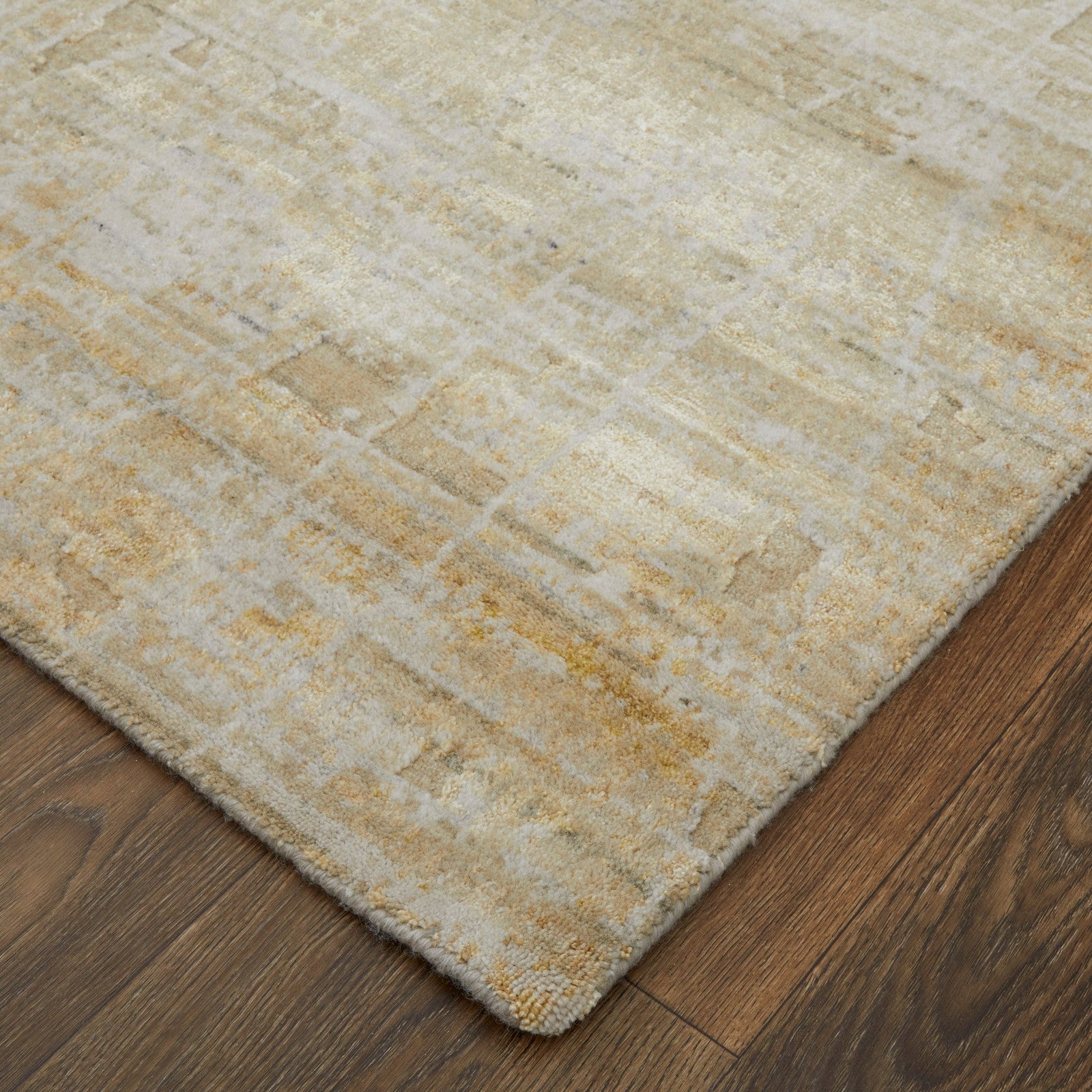 Feizy Eastfield 69FPF Modern Abstract in Yellow/Ivory/Gold