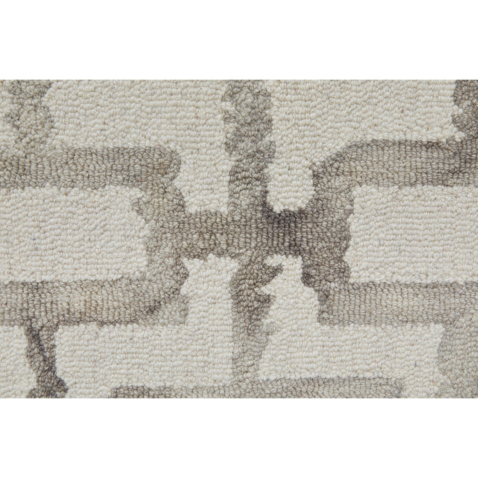 Feizy Lorrain 8919F Modern Geometric Rug in Ivory/Taupe