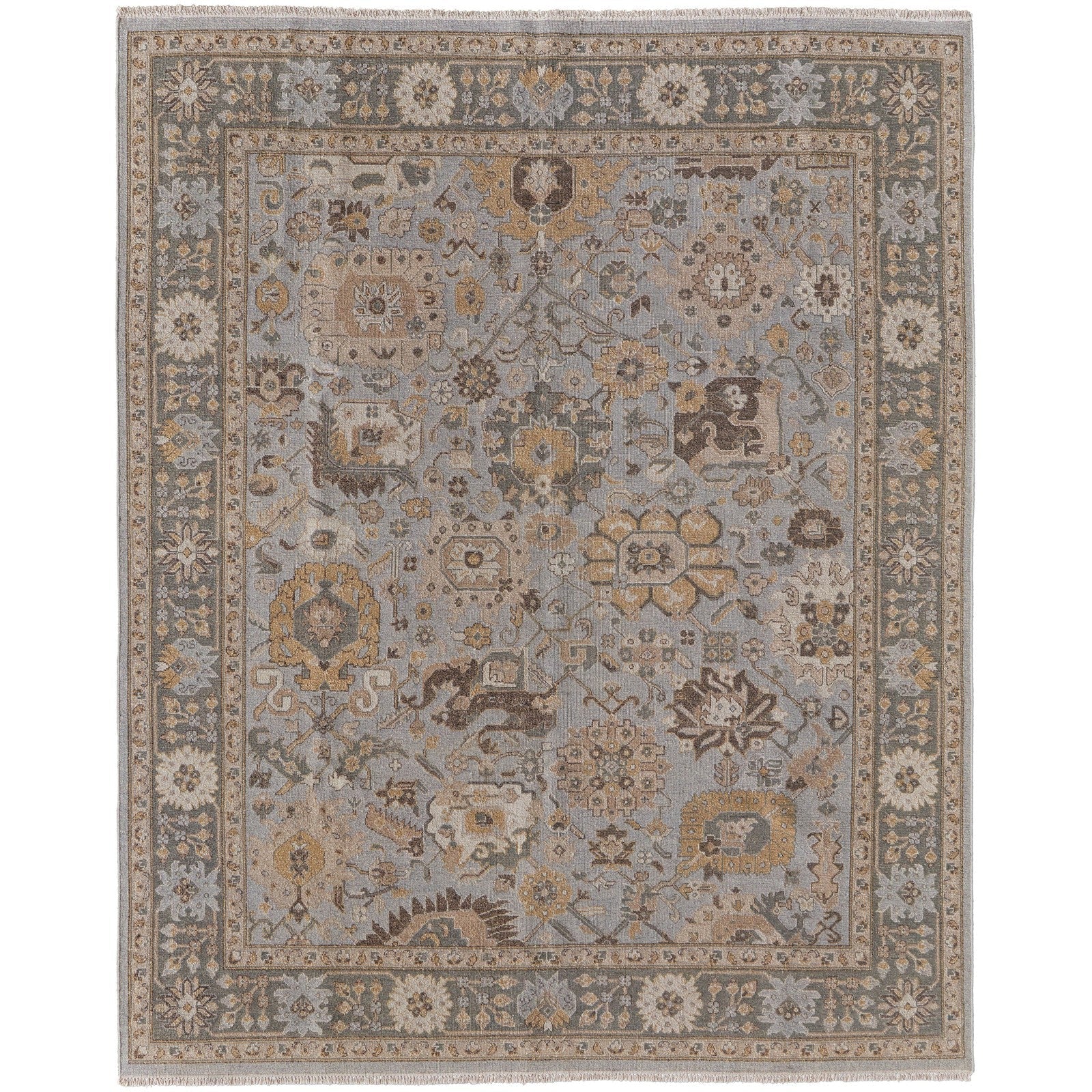 Feizy Corbitt 0612F Traditional Oriental in Blue/Gold/Gray