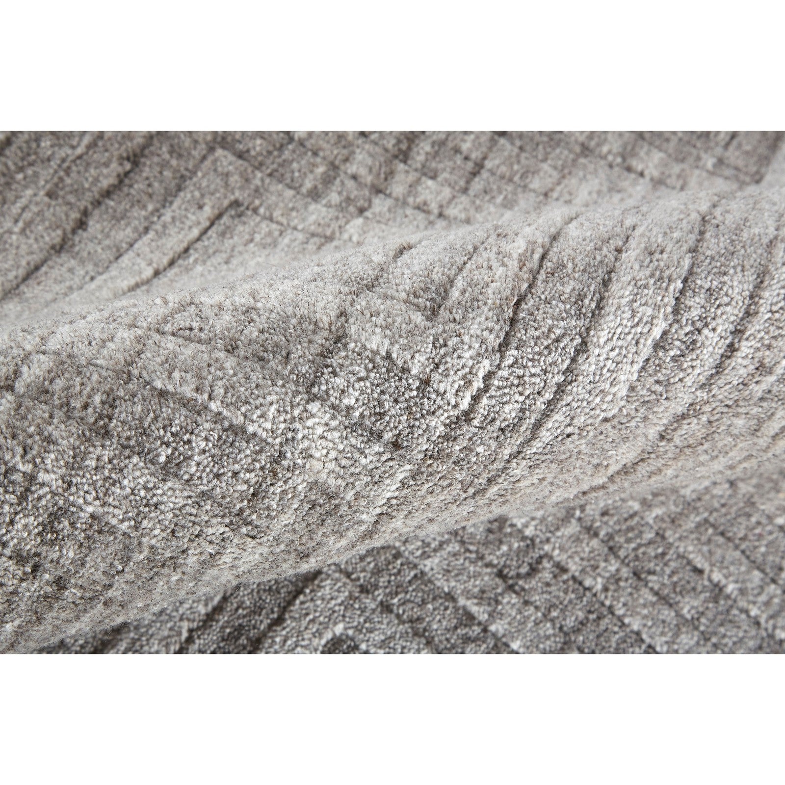 Feizy Redford 8670F Transitional Solid in Gray/Silver