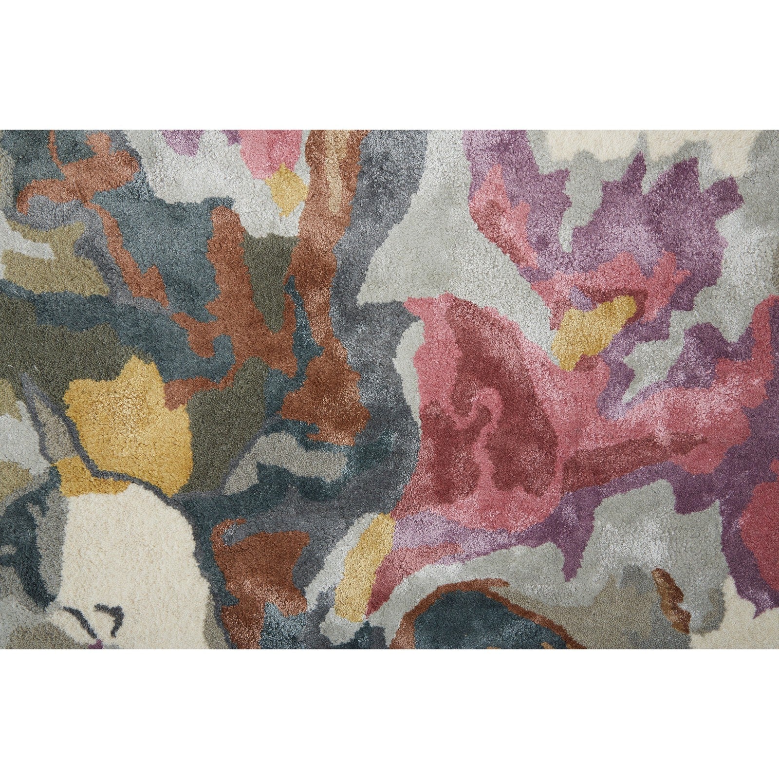 Feizy Dafney 8864F Transitional Floral & Botanical in Purple/Pink/Green