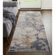 Feizy Laina 39G8F Transitional Abstract in Tan/Blue