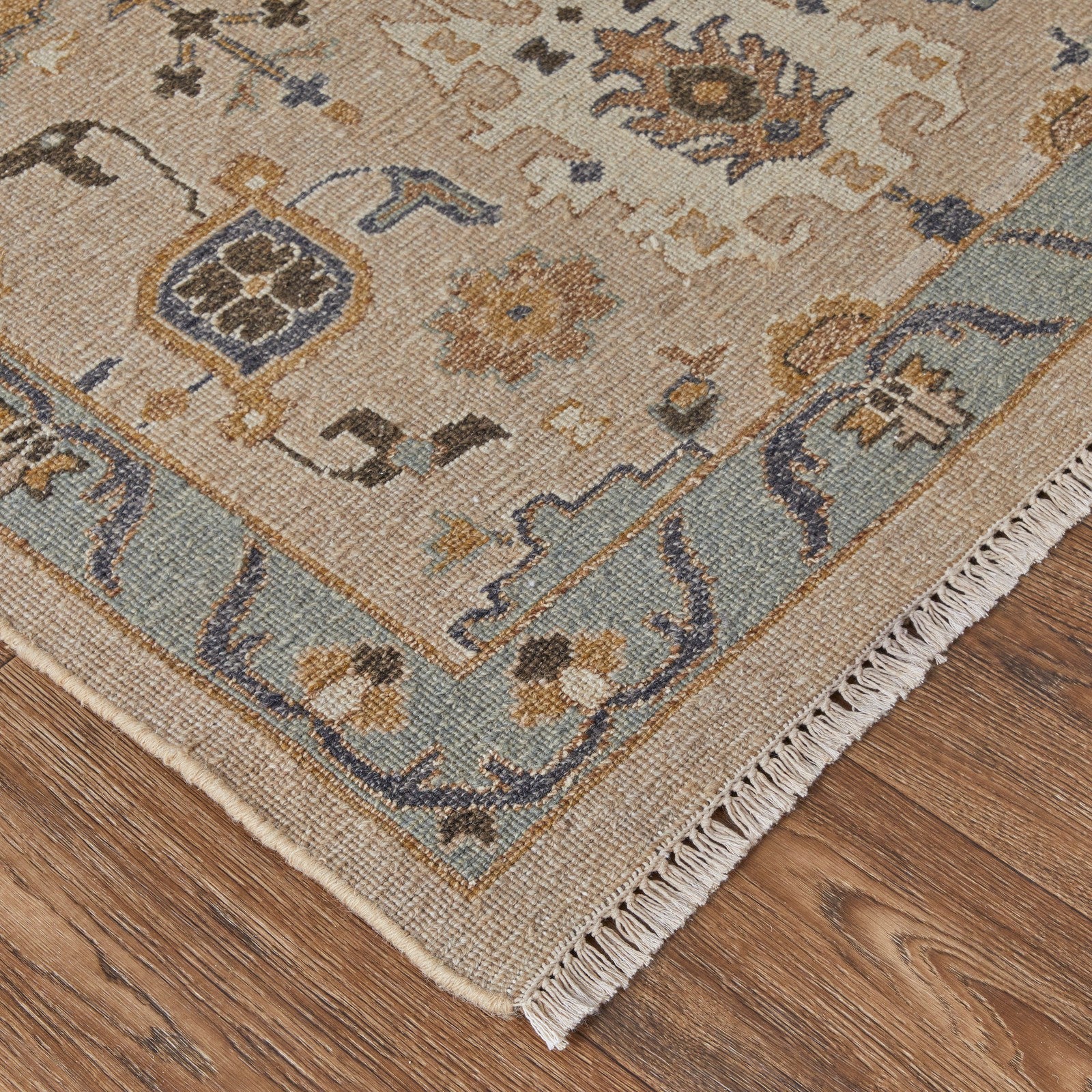 Feizy Corbitt 0613F Traditional Oriental in Tan/Blue/Gold