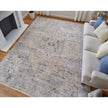 Feizy Pasha 39M5F Transitional Medallion in Ivory/Taupe/Blue