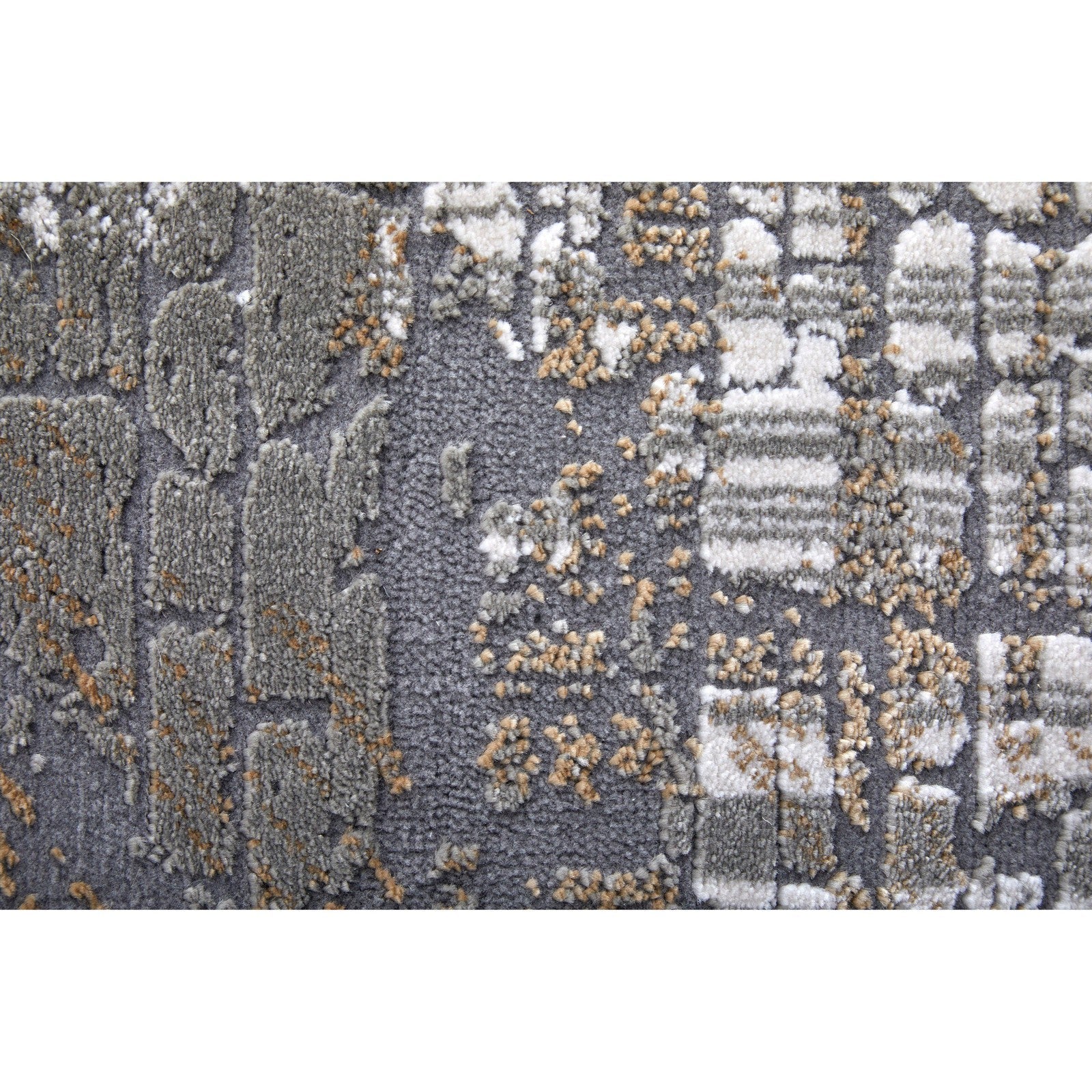 Feizy Waldor 39NDF Modern Abstract in Gray/Silver/Taupe