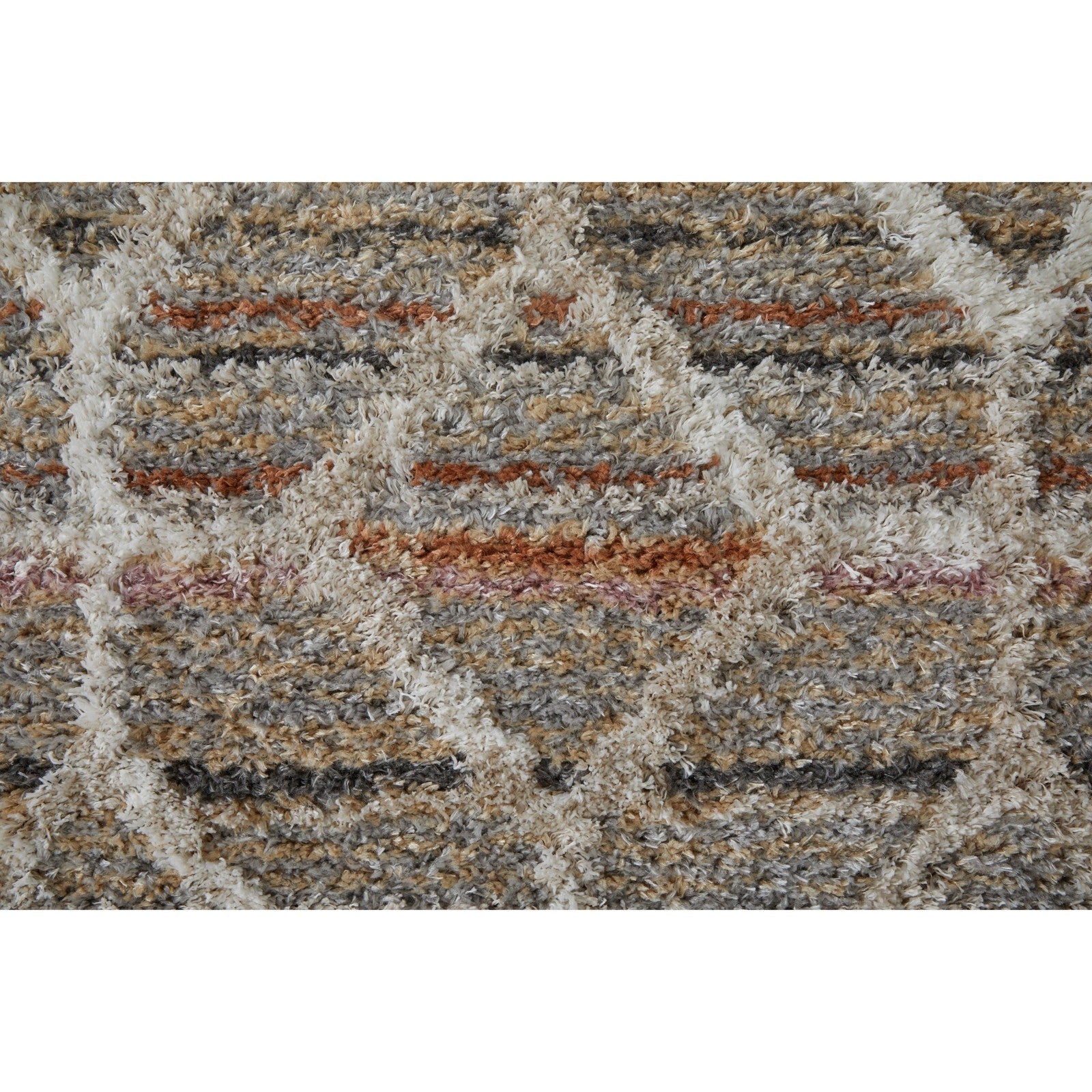 Feizy Mynka 39ICF Transitional Diamond in Tan/Taupe/Ivory