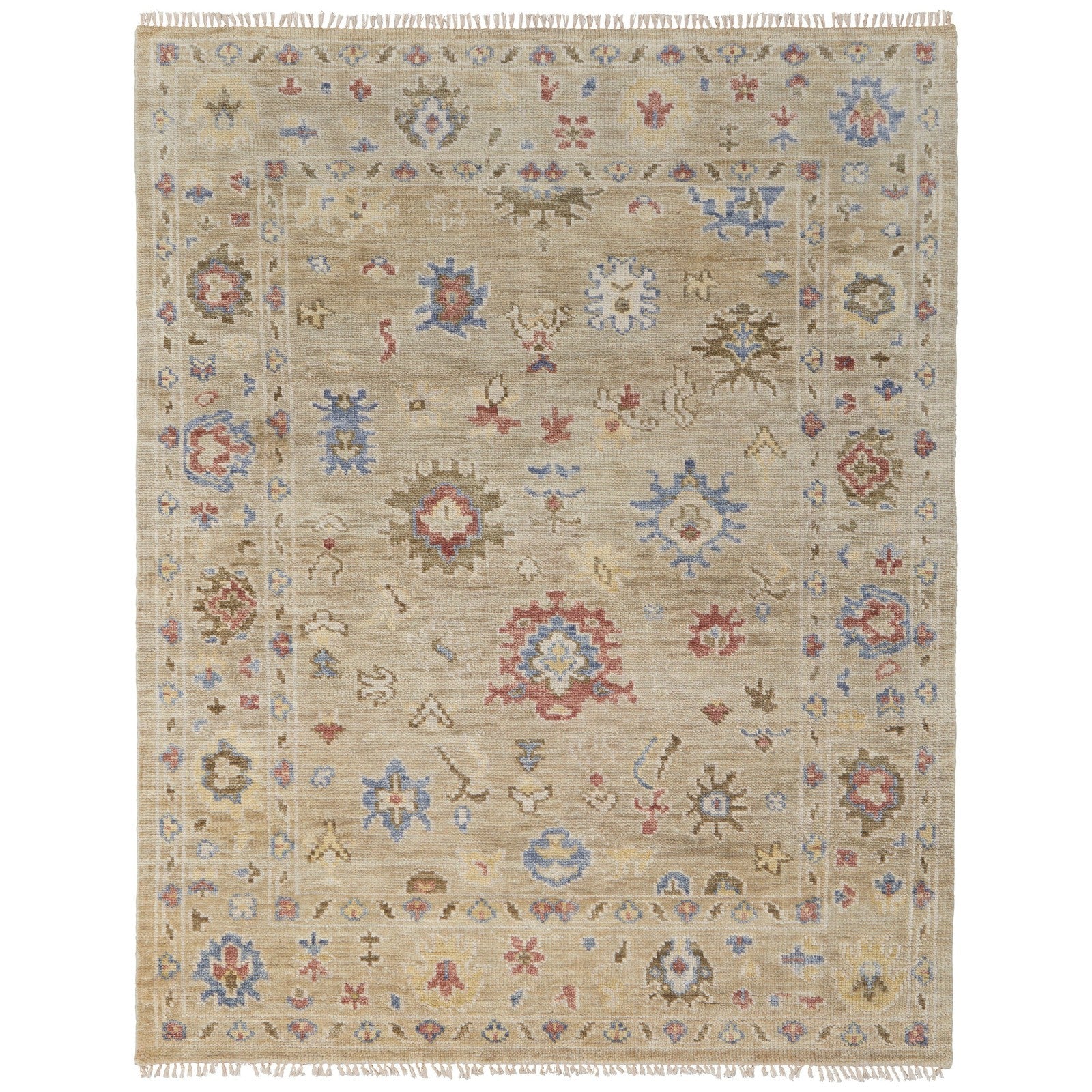Feizy Fillmore 69CJF Transitional Floral & Botanical in Brown/Tan/Blue
