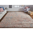 Feizy Conroe 6827F Modern Abstract in Red/Blue