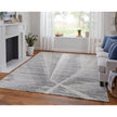 Feizy Brighton 69CHF Modern Abstract in Ivory/Gray