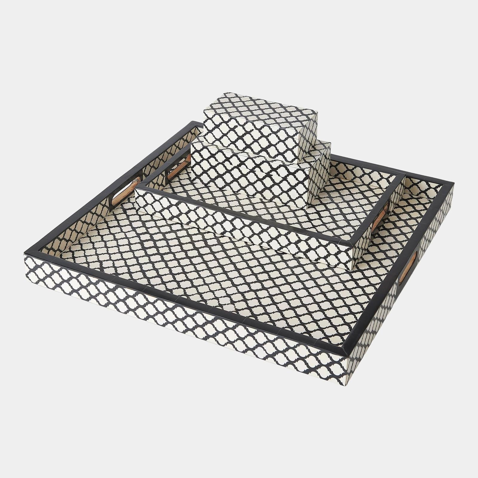 Global Views Moroccan Black Resin Box