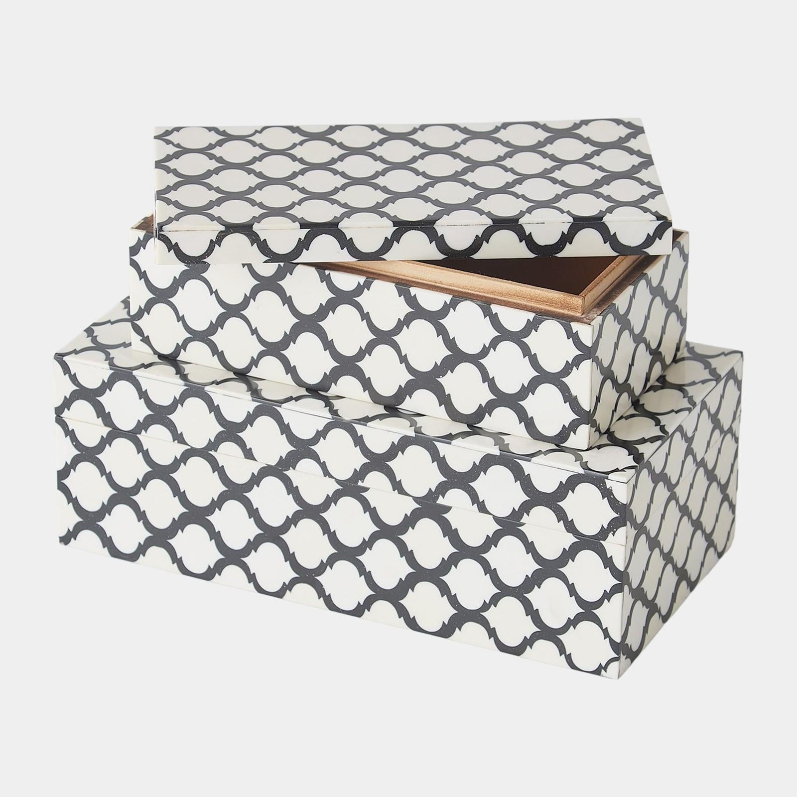 Global Views Moroccan Black Resin Box