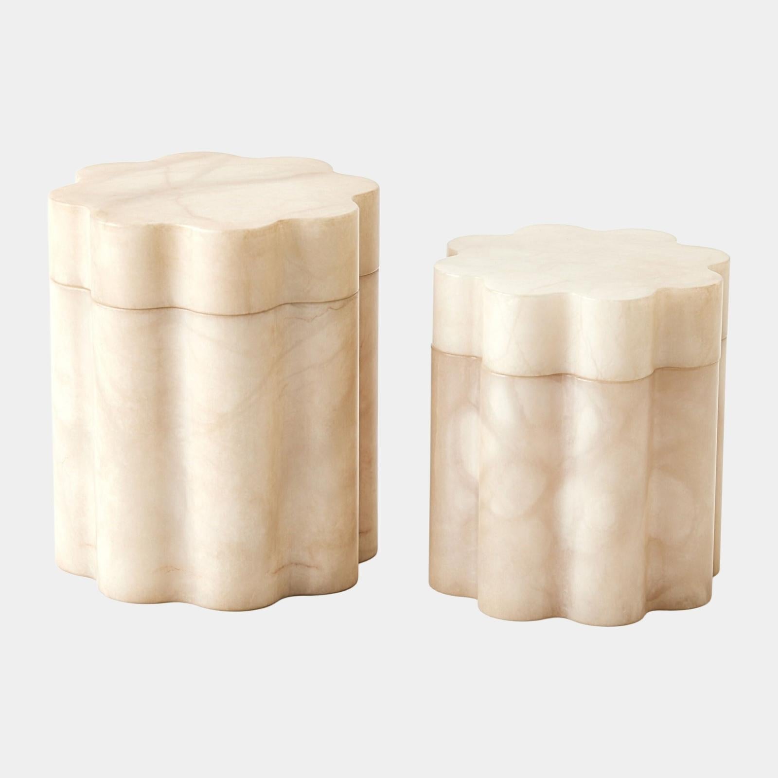 Global Views Cumulus Alabaster Tall Box