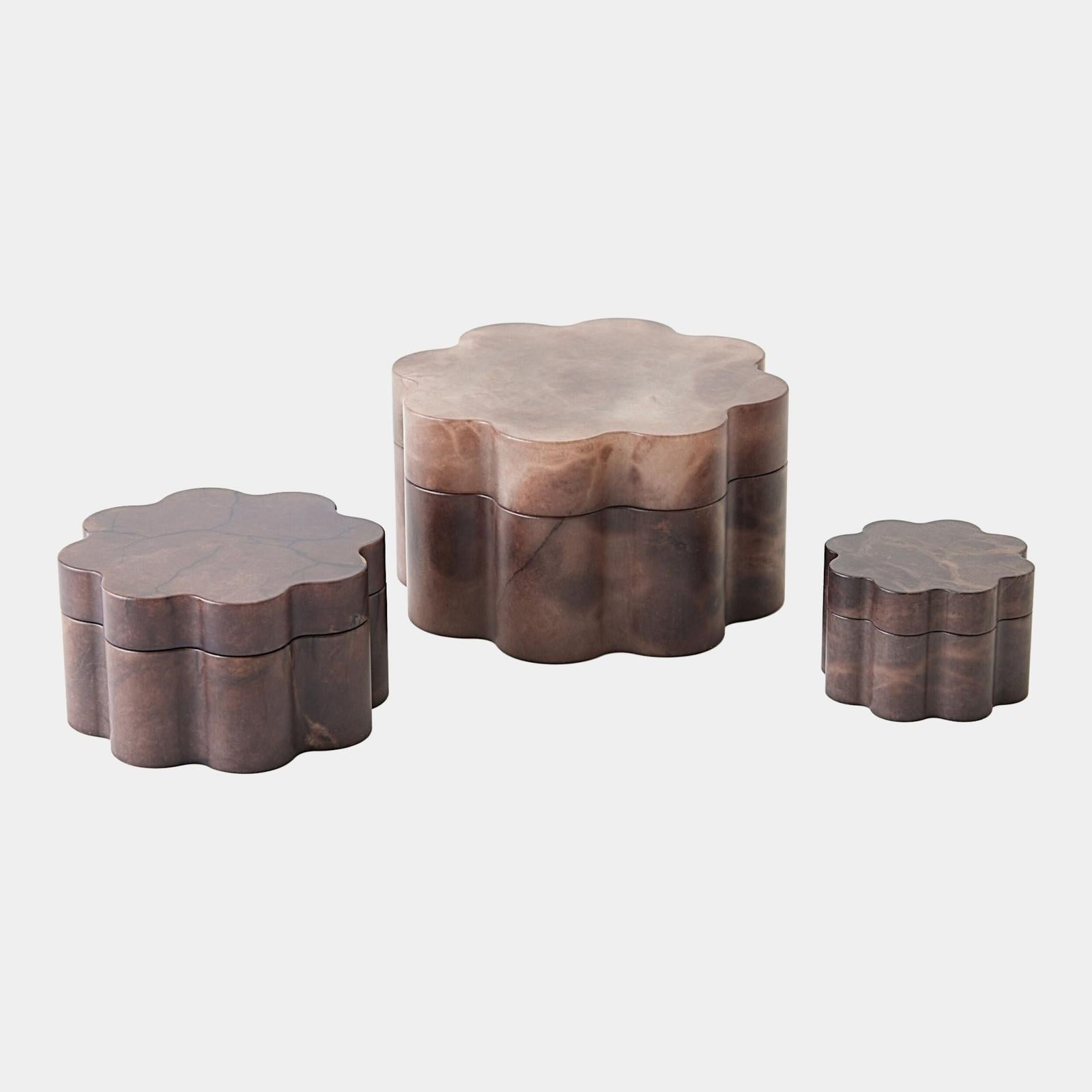 Global Views Cumulus Alabaster Wide Box Chocolate Clearance