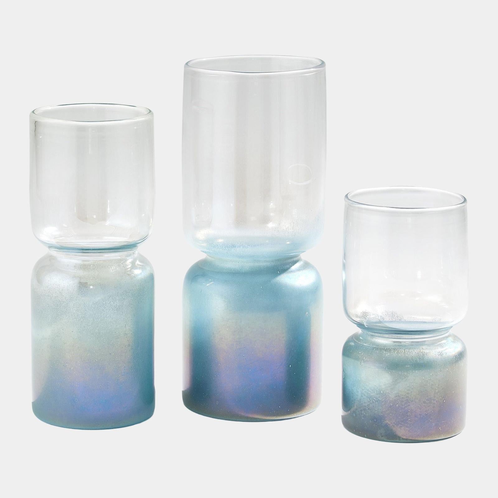 Global Views Blue Nipped In Vase