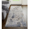 Feizy Laina 39GHF Transitional Abstract in Ivory/Gray/Blue