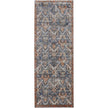 Feizy Kaia 39HRF Transitional Floral & Botanical in Blue/Orange/Ivory