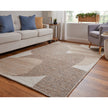 Feizy Pollock 8951F Modern Watercolor in Brown/Tan/Ivory