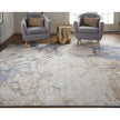 Feizy Laina 39G8F Transitional Abstract in Tan/Blue
