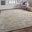 Feizy Conroe 6822F Modern Abstract in Brown/Gray