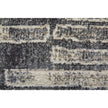 Feizy Kano 39LKF Transitional Geometric Rug in Gray/Black/Ivory