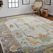 Feizy Karina 6794F Traditional Persian in Blue/Gray/Gold