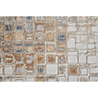 Feizy Laina 39G0F Transitional Geometric in Tan/Ivory/Blue