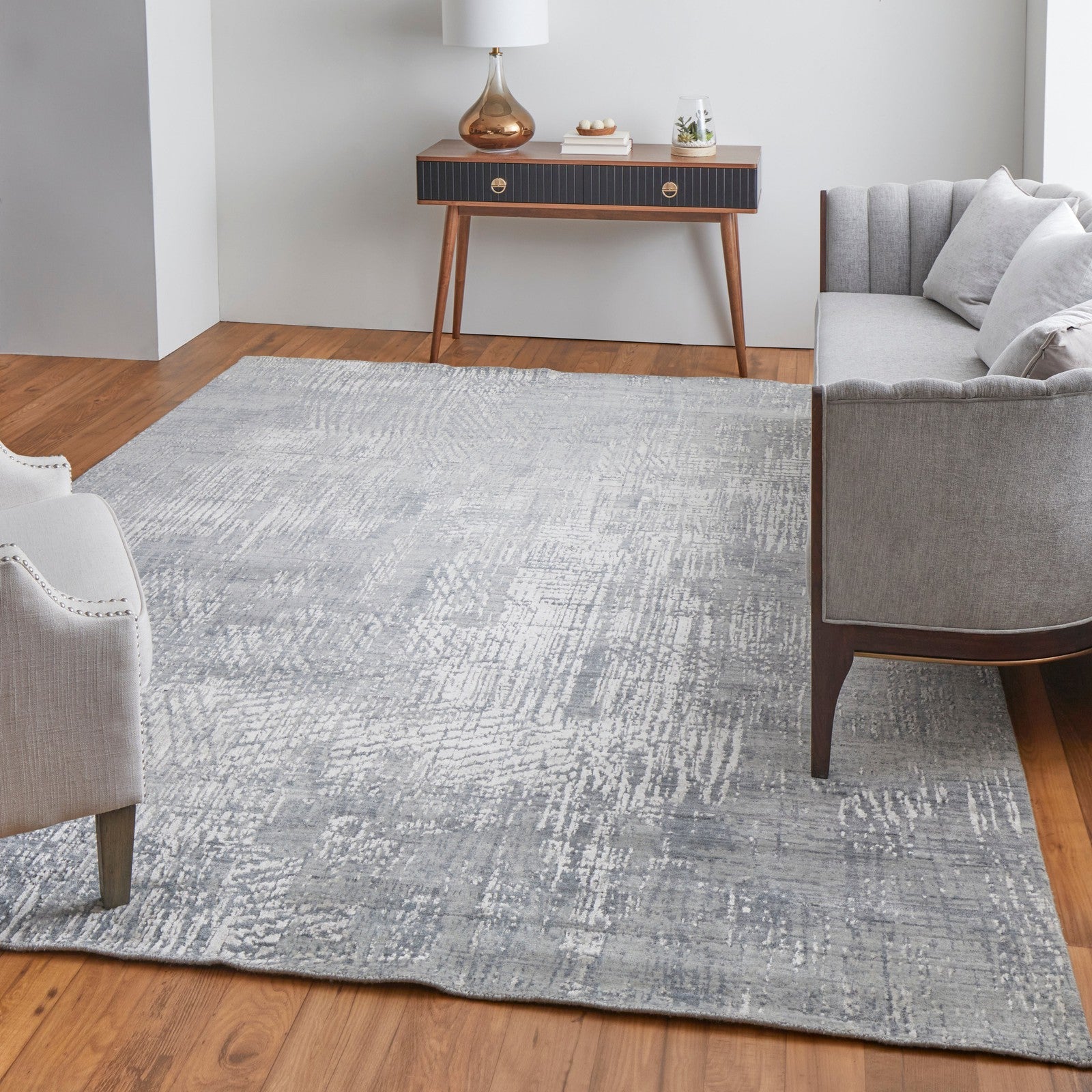 Feizy Eastfield 69A1F Modern Abstract in Gray