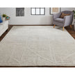 Feizy Alford 6921F Modern Solid in Ivory/Tan