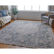 Feizy Marquette 39GUF Transitional Medallion in Blue/Ivory