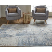 Feizy Laina 39GHF Transitional Abstract in Ivory/Gray/Blue