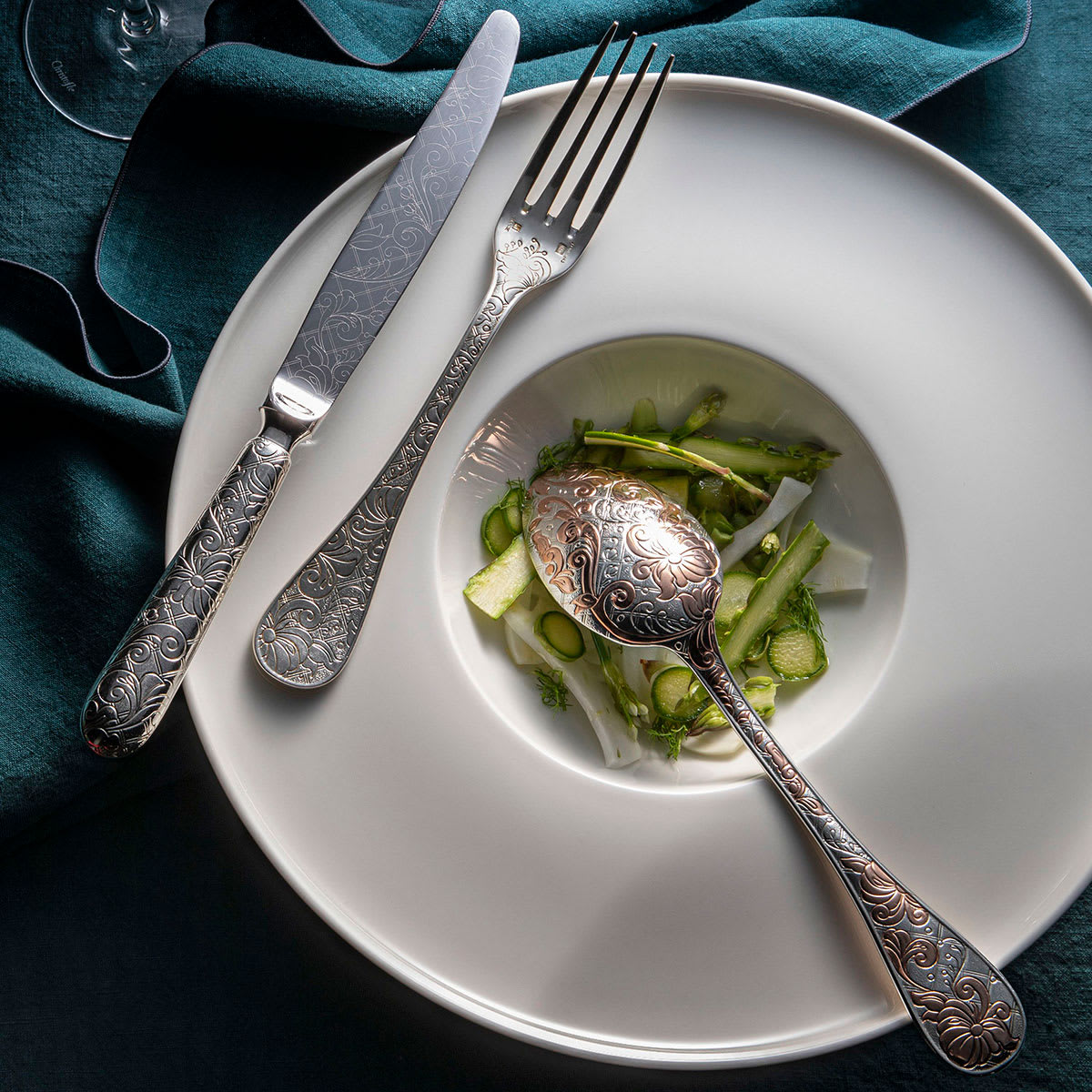 Christofle Jardin d'Eden Silver Plated Serving Fork
