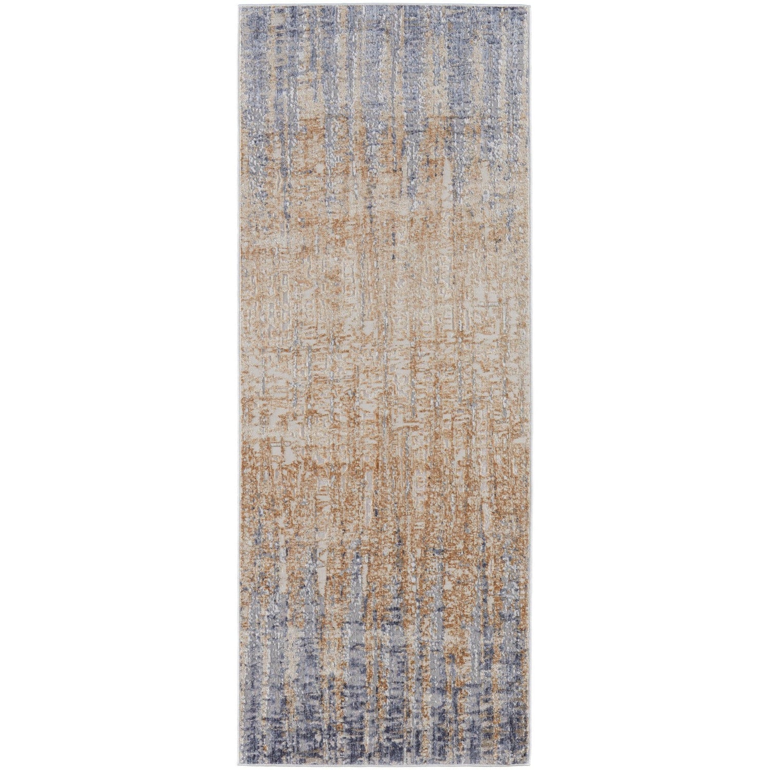 Feizy Laina 39G9F Transitional Gradient & Ombre in Tan/Brown/Blue