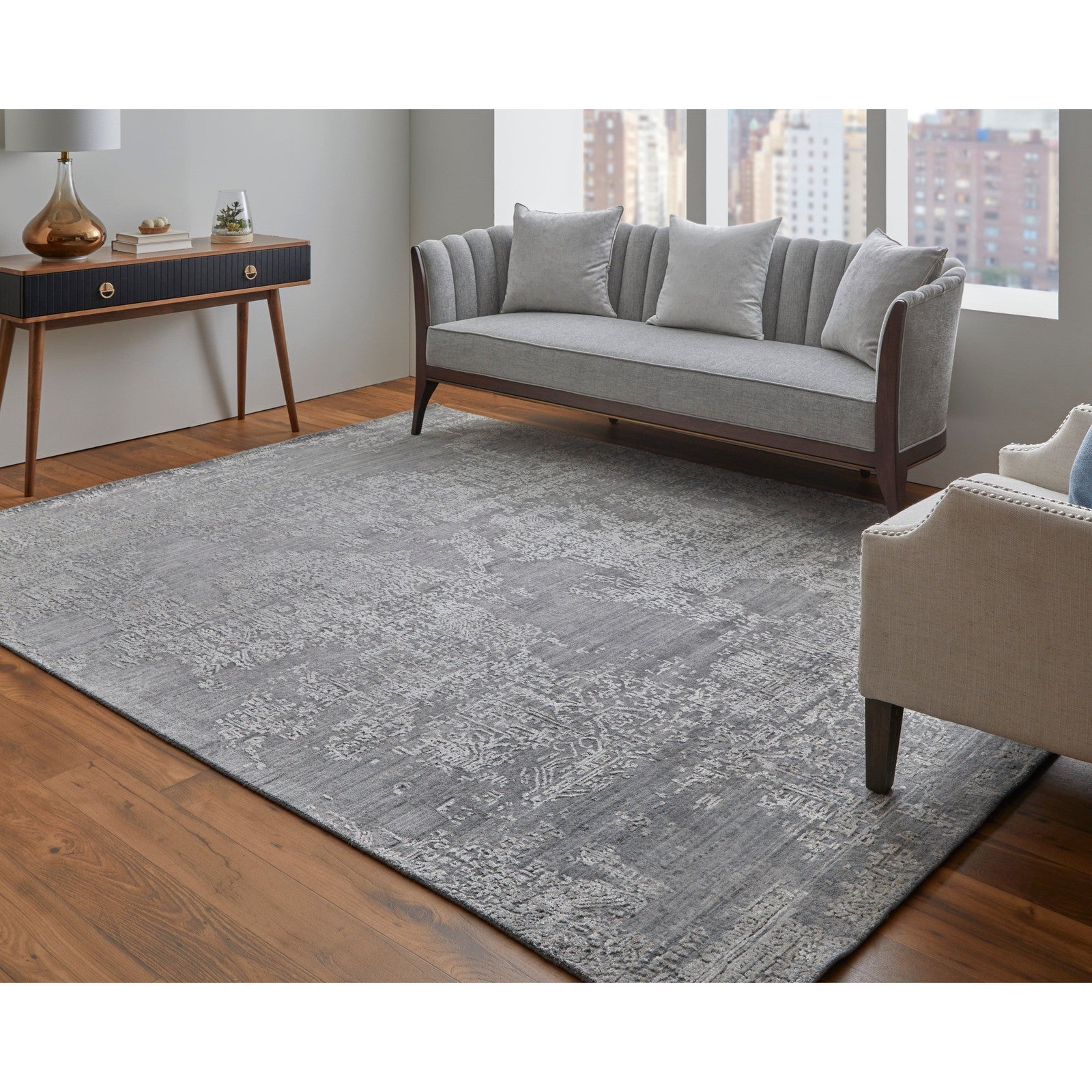 Feizy Eastfield 6989F Modern Abstract in Gray
