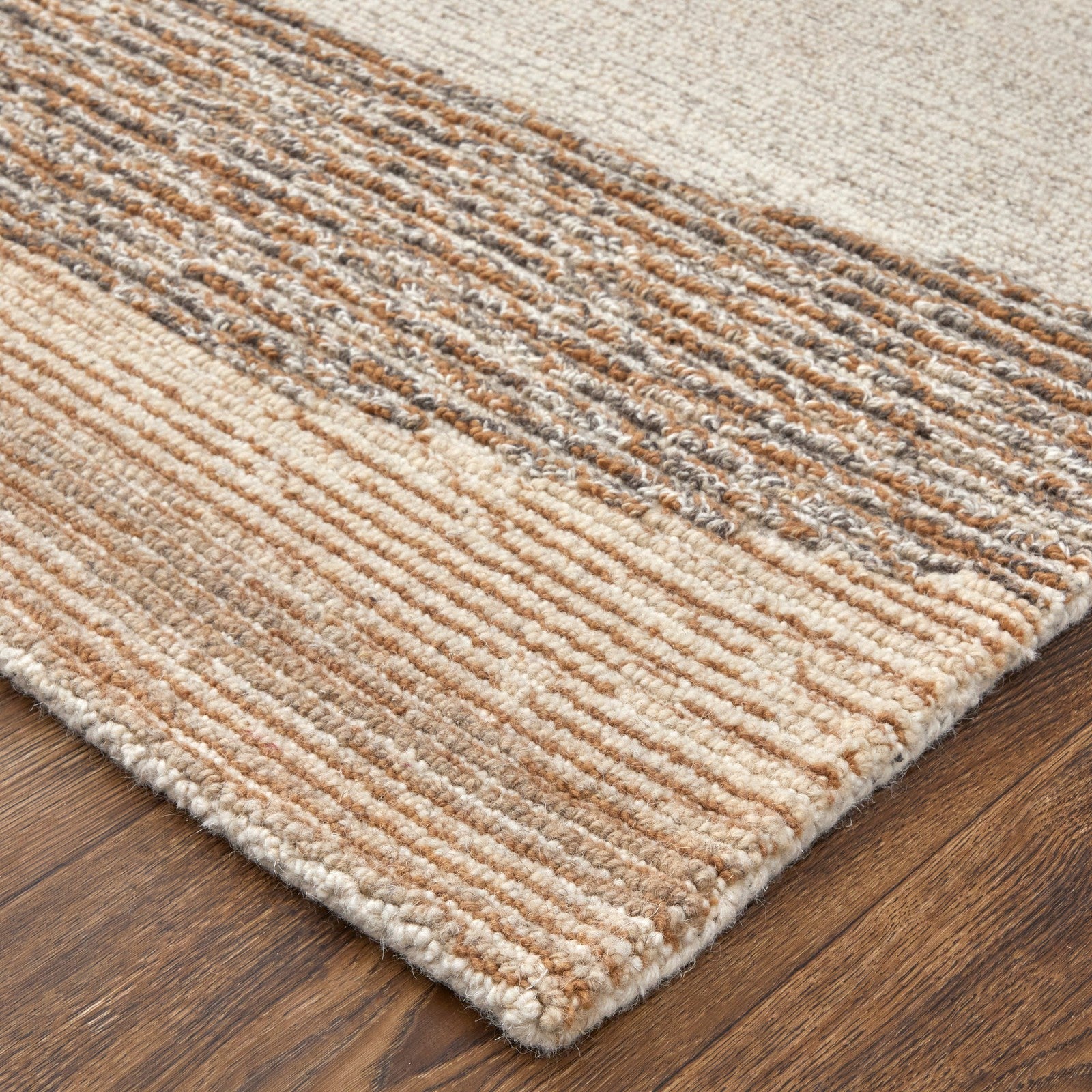 Feizy Pollock 8952F Modern Abstract in Brown/Tan/Ivory