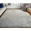 Feizy Laina 39G6F Transitional Abstract in Tan/Ivory/Gray